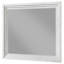 Miroir de commode Leva, bois blanc vieilli, verre biseauté, 38 po