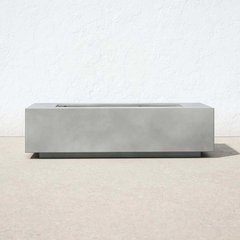 Table de foyer d'extérieur en béton au propane
