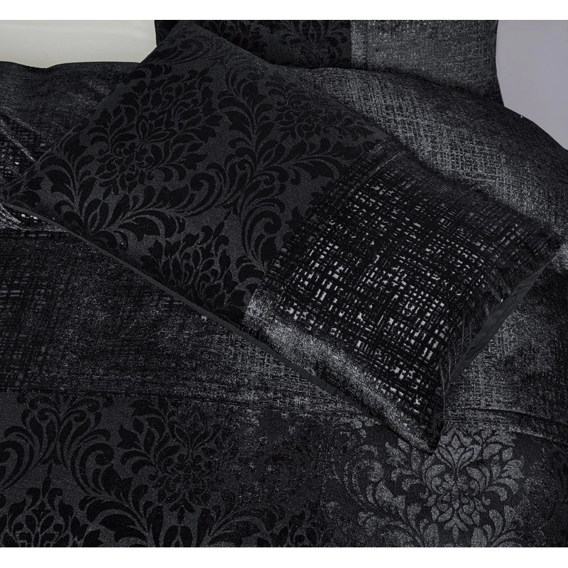 Duvet Cover, Super King Duvet Cover + 2 Pillowcase, Black
