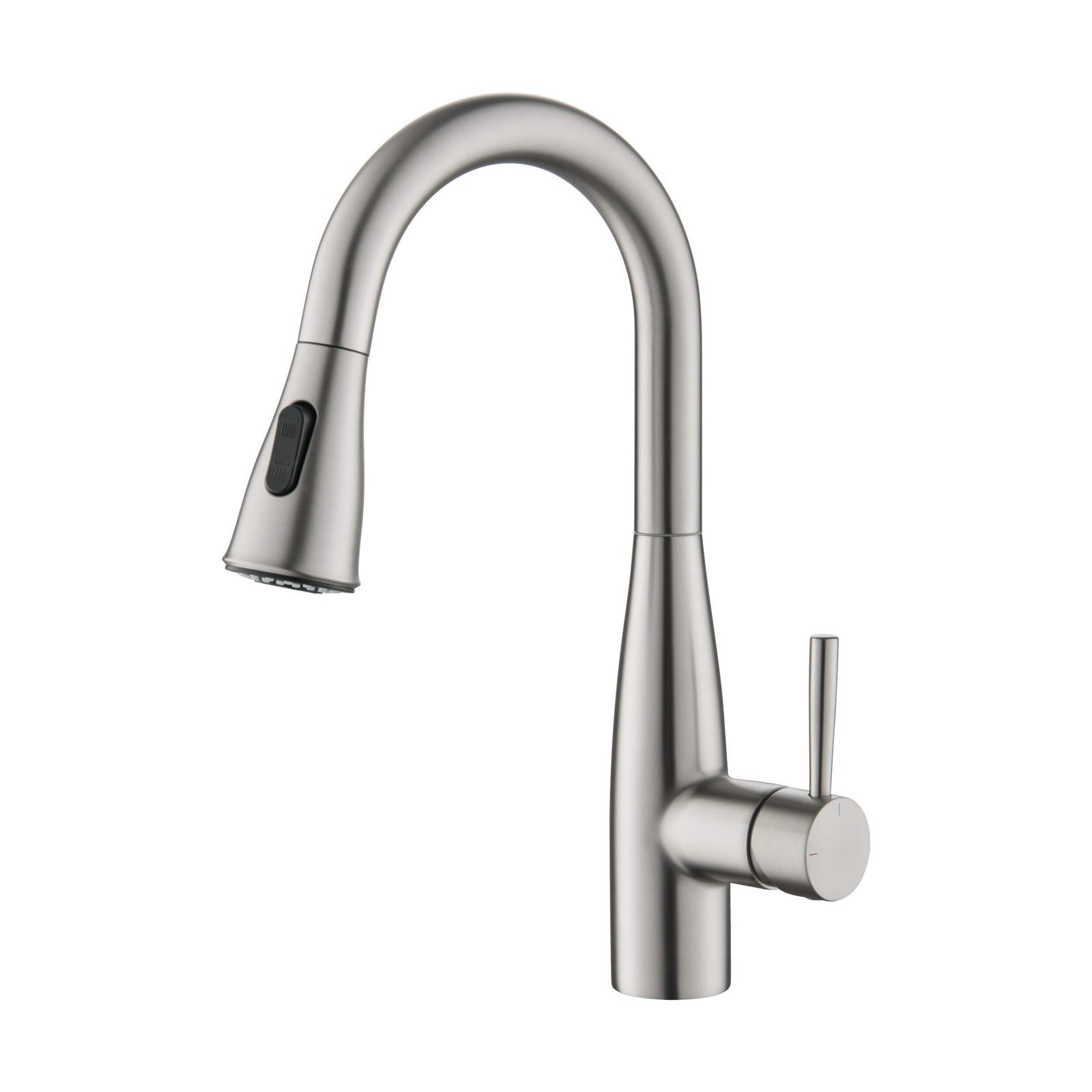 Bari Pull Down Single Handle Kitchen Faucet, Brushed Nickel