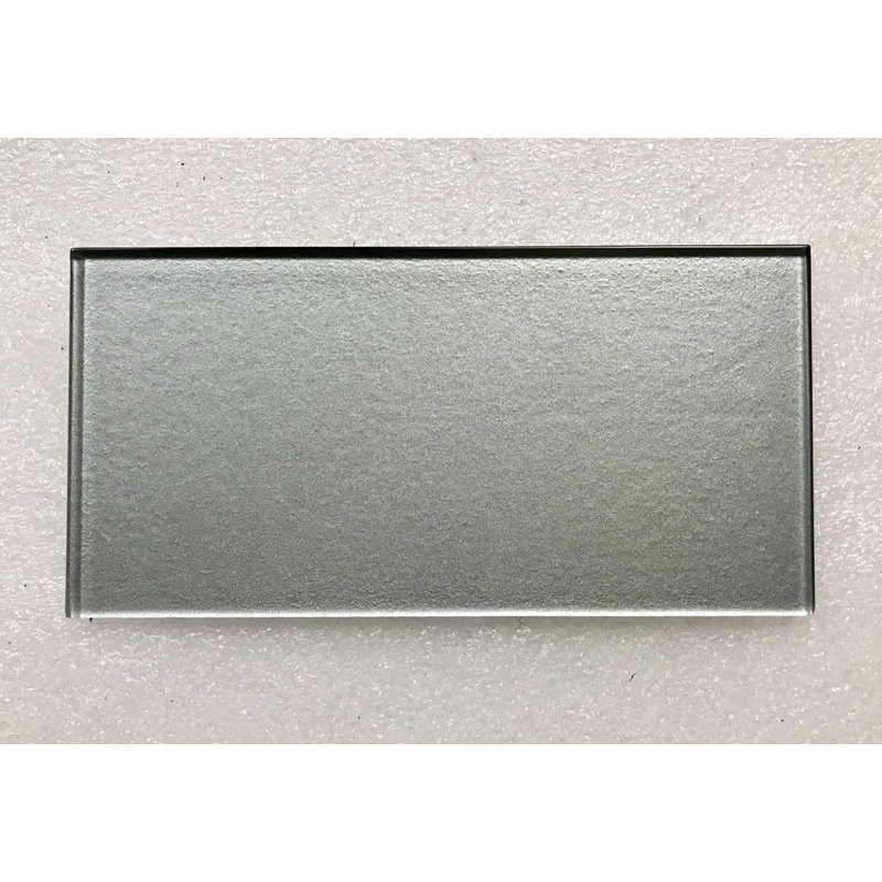 Metallic 3" x 6" Glass Subway Wall Tile, Smokey Haze Silver