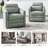 Marion 28.74'' Wide Genuine Leather Swivel Chair (Set of 2)-90213990