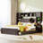 Ethil 4 Drawers Bookcase Platform Bed-1035593827-1047717053