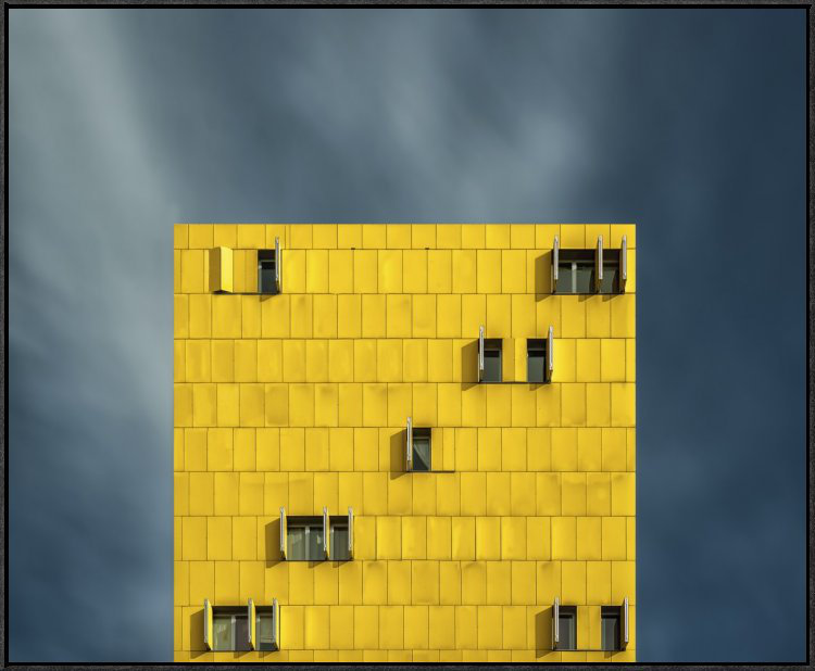 'Yellow and Blue' by Vladi Garcia Framed Graphic Art Global Gallery 