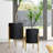 Kasandra 2-Piece Handmade Metal Pot Planter with Gold Stand Set-270949588