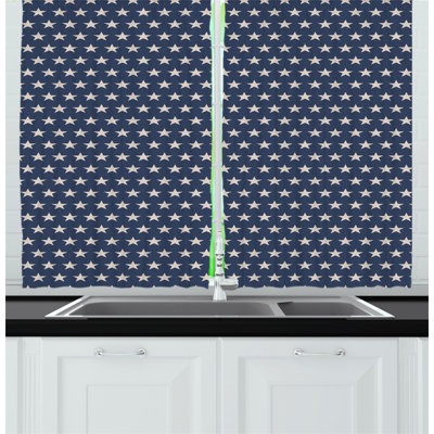 Geometric Tailored Kitchen Curtain