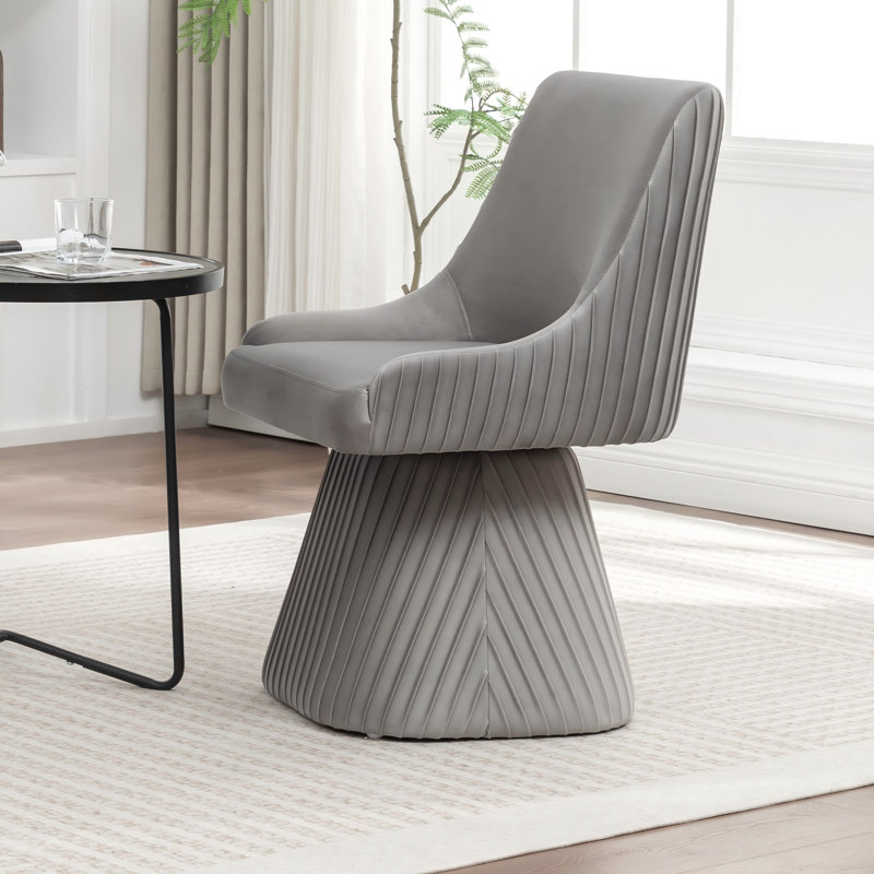 Euclid Modern Velvet Dining Chair, Gray
