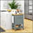 Utility Kitchen Cart, Rolling Island with Rubberwood Top, Narrow Butcher Block on Wheels, Drawer & Cabinet for Storage-1409085562