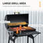 Barbecue portatif en acier au charbon 30 po avec tablette de rangement pour barbecue