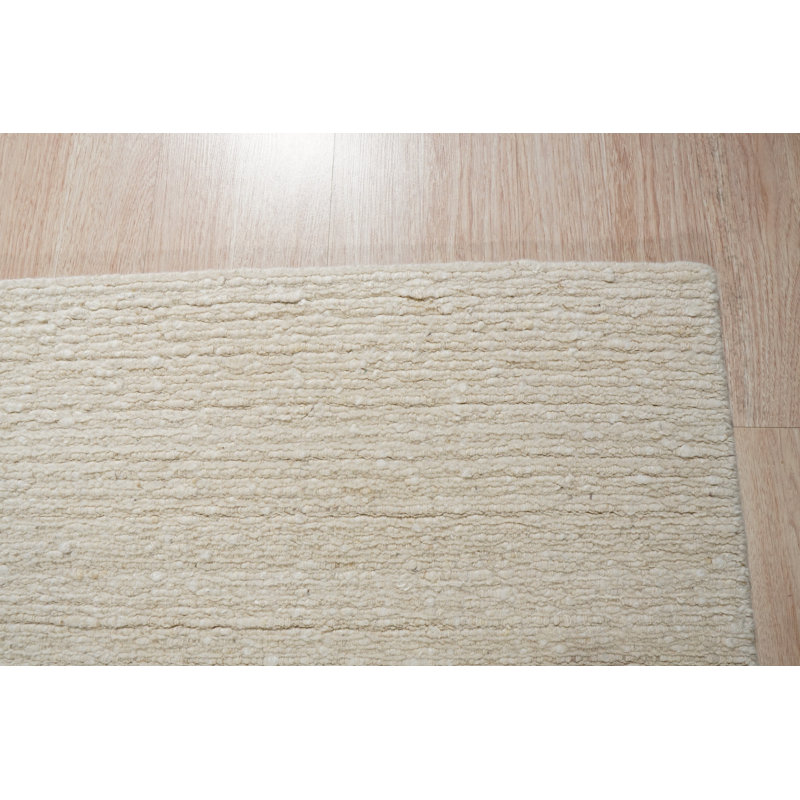 Tapis ivoire en laine Bespoke, Rectangulaire 8 pi x 10 pi