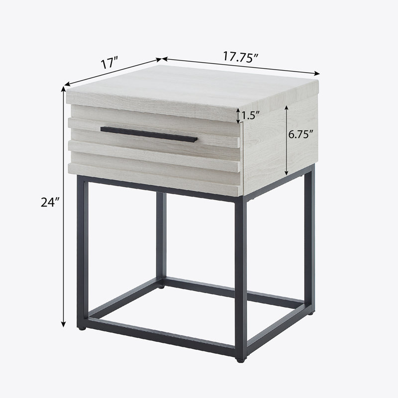 Ensemble de chambre rembourrée 3 pièces Belize, avec lit à oreilles capitonné et deux tables de chevet Belize, Blanc / gris