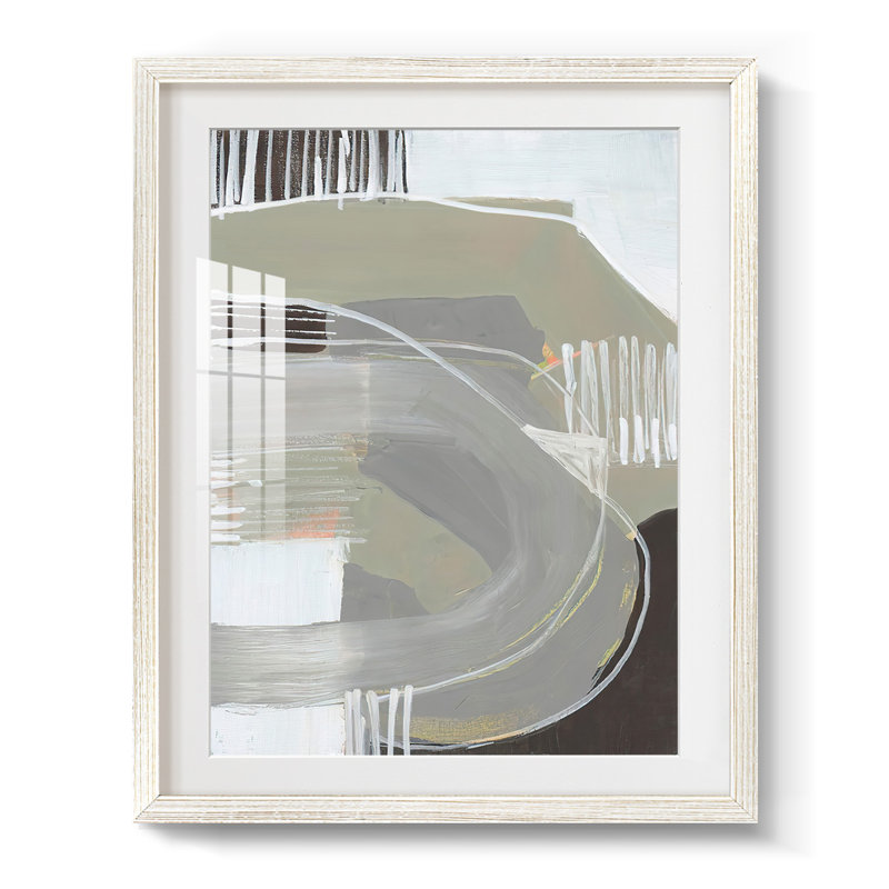Arching Neutrals I -Framed Print, 28.5" H x 20.5" W, White
