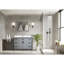 Meuble-lavabo gris foncé de l 48 po x P 22 po avec comptoir en marbre - construction en bois massif, portes et tiroirs à fermeture en douceur, teinture grattée, armoire de rangement spacieuse 6 W-639135698
