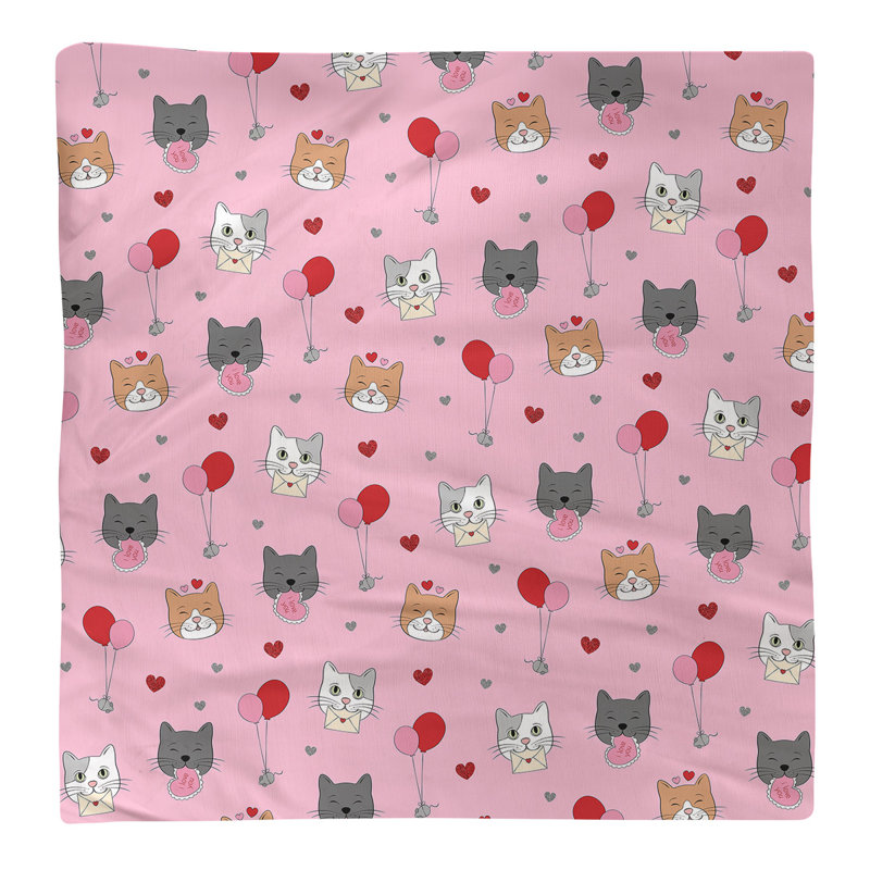 No Pattern Square Napkin, 22" x 22", Pink/Gray/Brown, Polyester