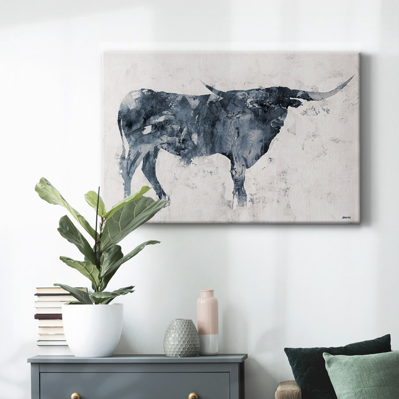 Toile tendue Long Horn Alt V2-Gallery, H 18 po x l 27 po