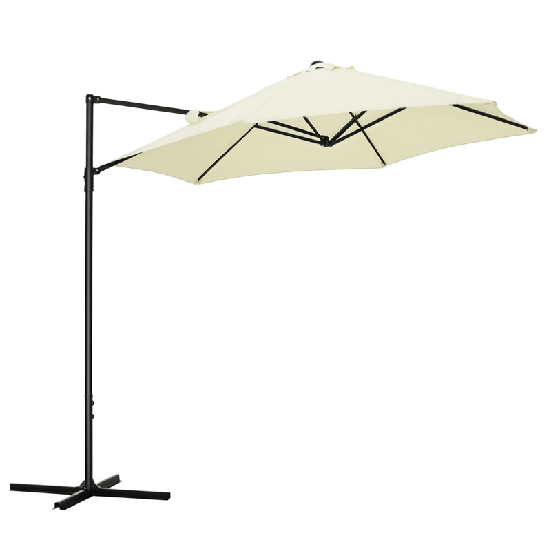 Braiya 256cm Cantilever Parasol, Beige