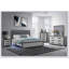 Lit Adelaide gris noir avec DEL-353064833
