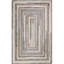Concentric Geometric Handmade Tufted Wool Gray Area Rug-24129419