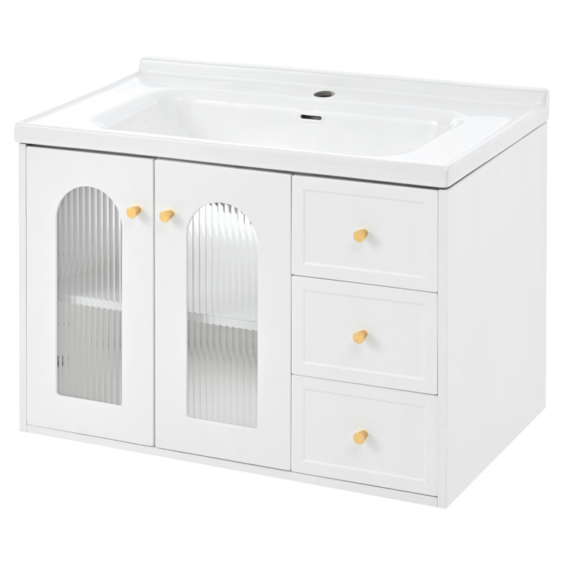Single Bathroom Vanity with Ceramic Basin