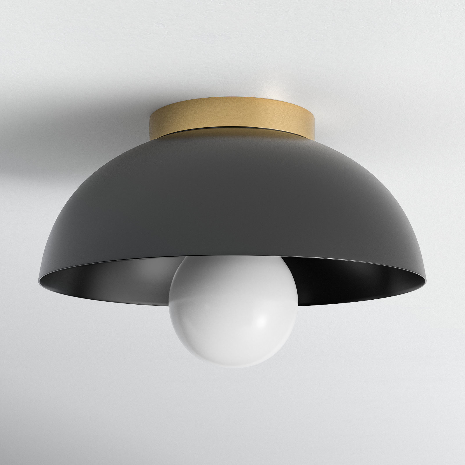 Kebo Single Light Flush Mount, Black
