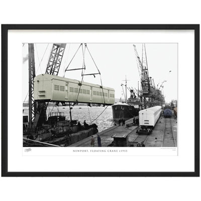 Newport, Floating Crane C1955 - Single Picture Frame Print