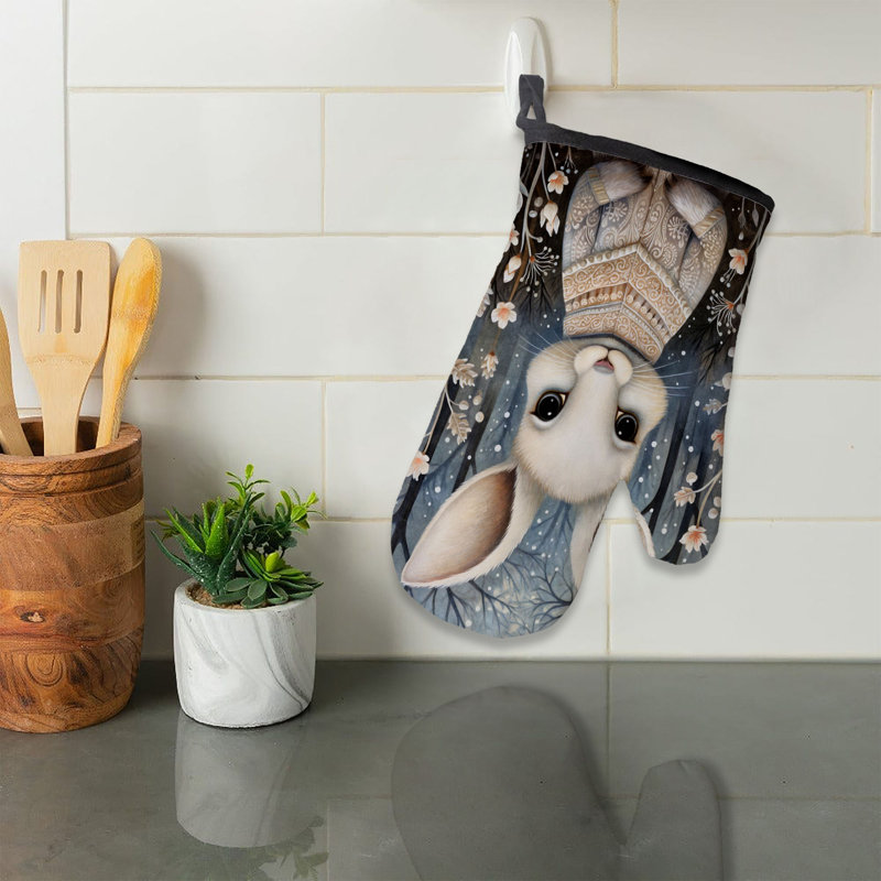 Couvre-lit en coton Folk Art Hare