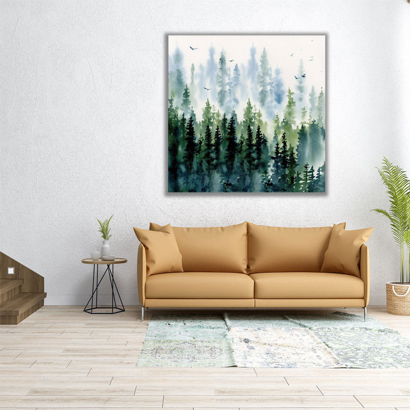Evening Treeline - reproduction d'art sur toile, H 40 po x l 40 po