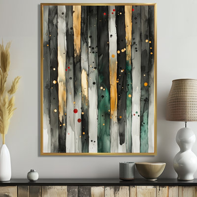 Gold Green Ethereal Optical Currents I - Fauvism Wall Art