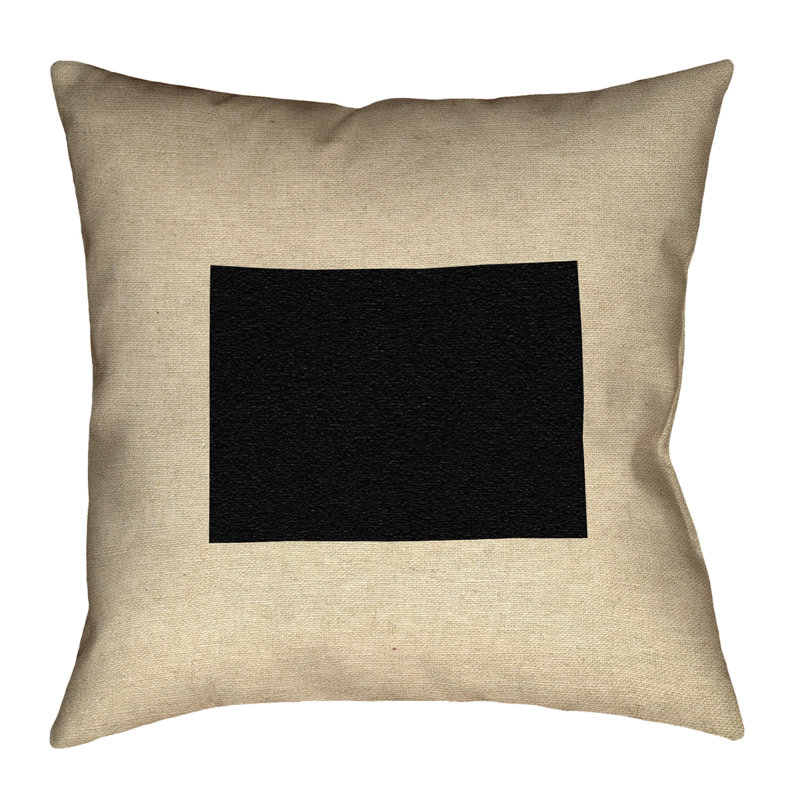 Housse de coussin Katelyn Smith Colorado, 16 po x 16 po, Noir