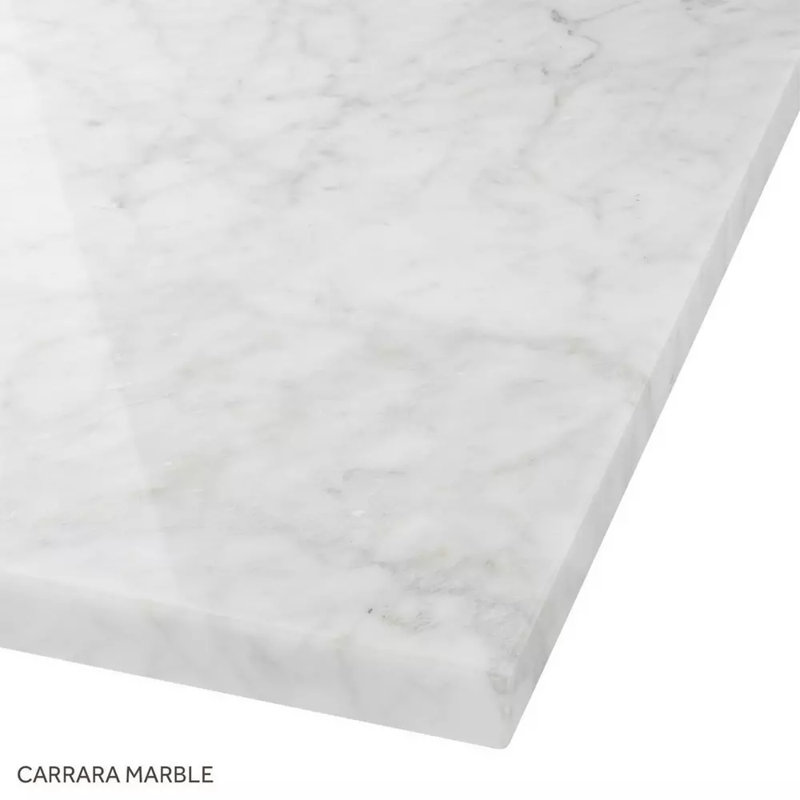 36" Delavan Vanity With Undermount Sink, 8" Widespread, Carrara Marble, Oval 