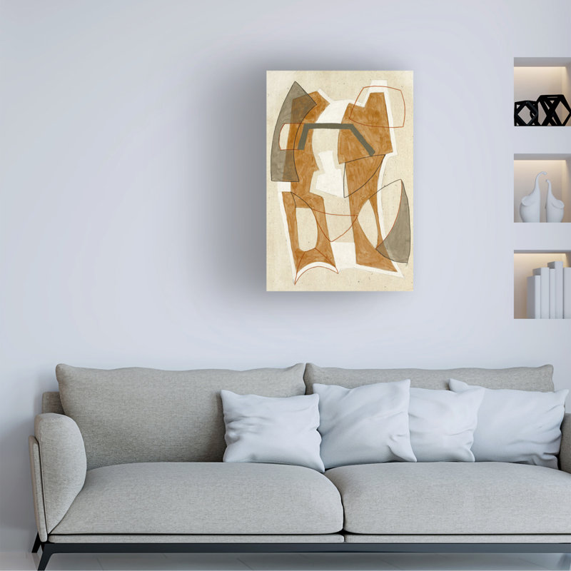 Erville Mid Cent Rust On Canvas Print, 19" H x 12" W x 2" D