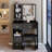 29.2" Small Size Left Drawer Desktop Vanity Table + Cushioned Stool, Extra Large Right Sliding Mirror, Multi Layer High Capacity Storage, Practical Fashionable Dresser, Suitable For Small Space-206913499