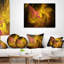 Golden Fractal Abstract - Abstract Printed Pillow-30617660-30617656
