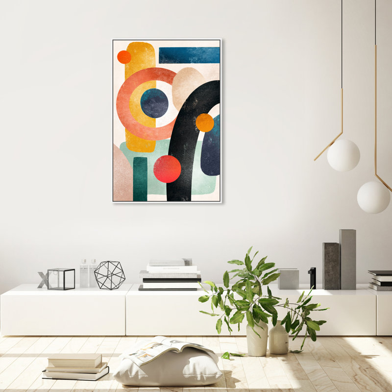 «Bright Shapes», reproduction d'impression sur toile, Toile blanche encadrée, H 36 po x l 24 po x 1,5 po