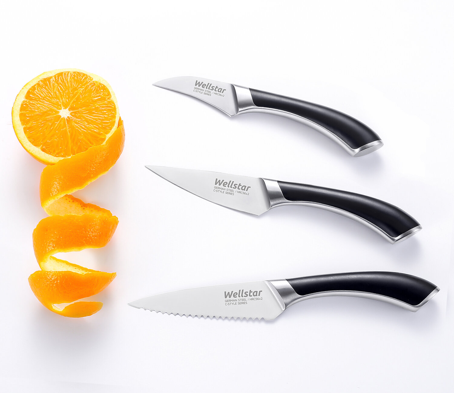 Paring knife, 3PCS Paring knives , Fruit and Vegetable Knife, Ultra Sharp  Kitchen Knives, German Steel, PP Plastic Handle