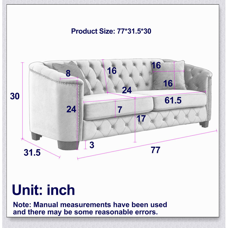 3-seater + 3-seater Combination sofa.Velvet, Grey