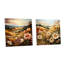 Tapisserie de jardin filetée - ensemble de 2 peintures murales abstraites en acrylique-286114049