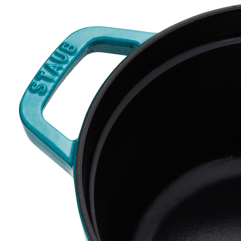 Cocotte ovale en fonte Staub, Turquoise, 5,75 pte