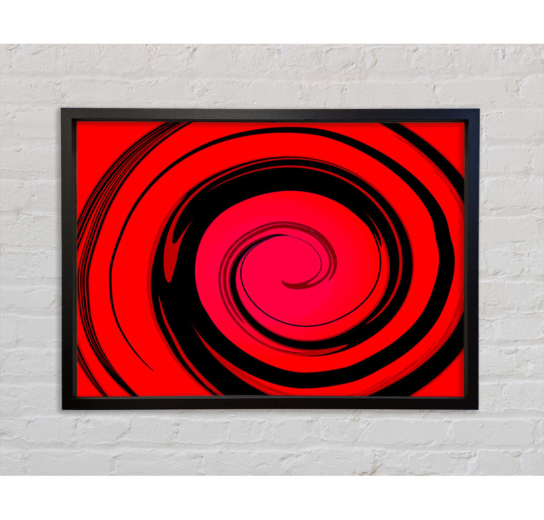 Red Liquid Swirl - Einzelner Bilderrahmen Kunstdrucke auf Leinwand