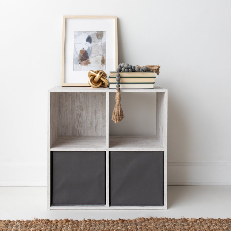 Bridgnorth Bookcase, Whitewash, (4 Shelves) 24" H x 24" W x 12" D