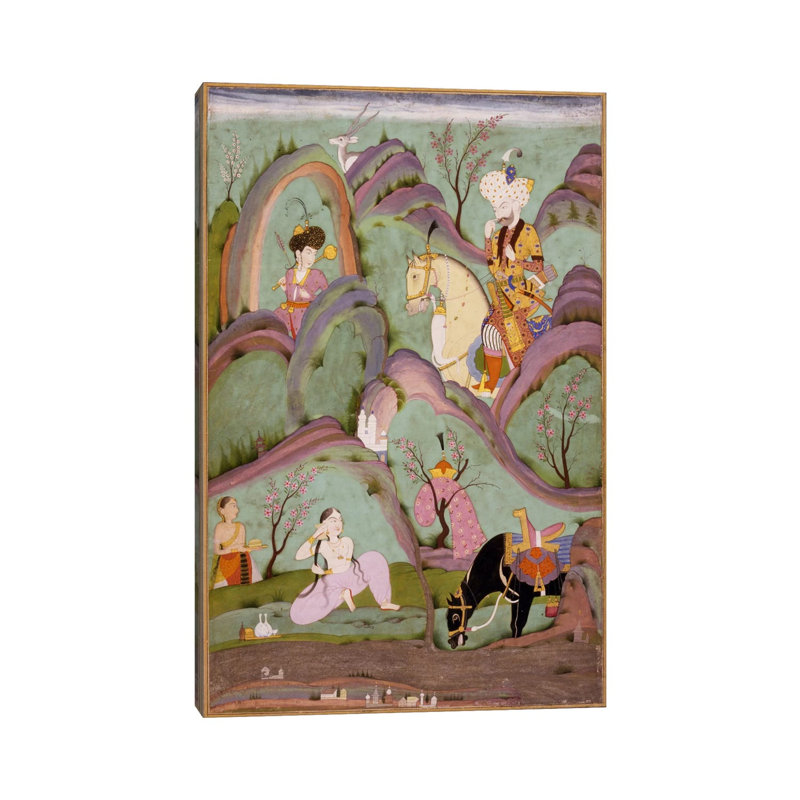 Khusraw Beholding Shirin Bathing 1 Piece Wrapped Canvas Painting, 30.48 cm H x 45.72 cm W
