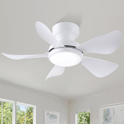 Ventilateur de plafond encastré avec lumière et télécommande / app