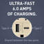 radiant 15A inviolable avec prise de courant USB de type A ultra-rapide 6,0A-54548544
