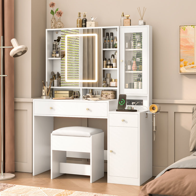 Teslim Vanity, White
