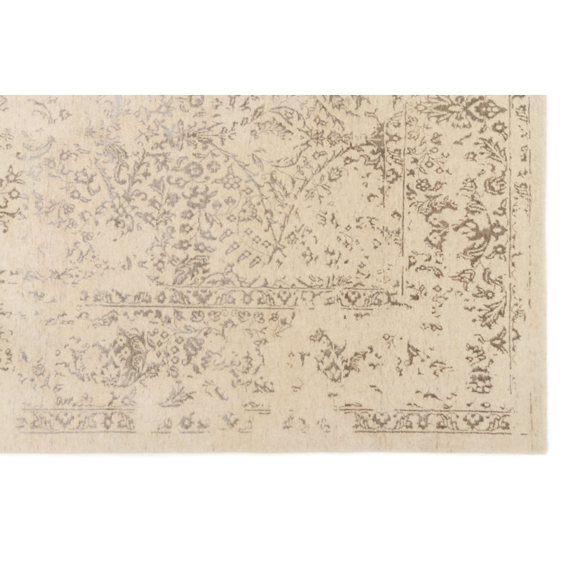 Hand Knotted Floral Indoor Rug, Rectangle 9'6" x 13'6"