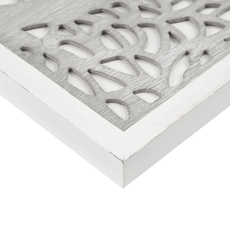 12"W Cut Tree Wall Art With Grey Tone Branch Design - Pattern