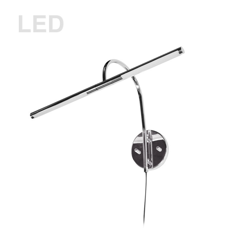 Display/Exhibit LED Picture Light, Polished Chrome