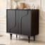 Armoire d'appoint moderne en bois massif noir-1004298311-1004298309
