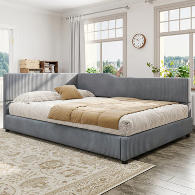 L-Shaped Corduroy Daybed Upholstered Daybed