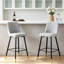 Tabouret de bar moderne en cuir PU avec haut dossier et tabouret de comptoir confortable pour la cuisine et la maison (ensemble de 2)-901192815